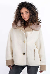 Women's exclusive Alpaca coat Yanitsa White
